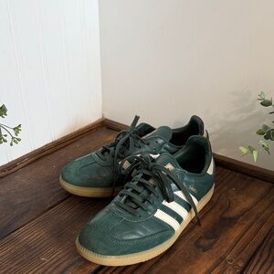 Adidas Samba Mineral Green and White Sneakers